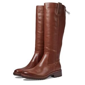 Sofft Women's Cognac Leather Knee High Boots EUC